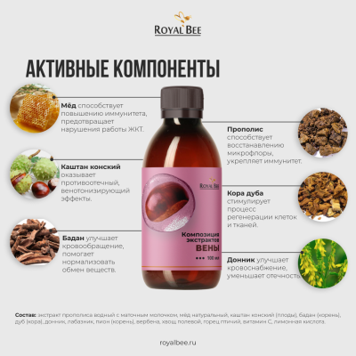 КОМПОЗИЦИЯ ЭКСТРАКТОВ "ВЕНЫ", 100 мл